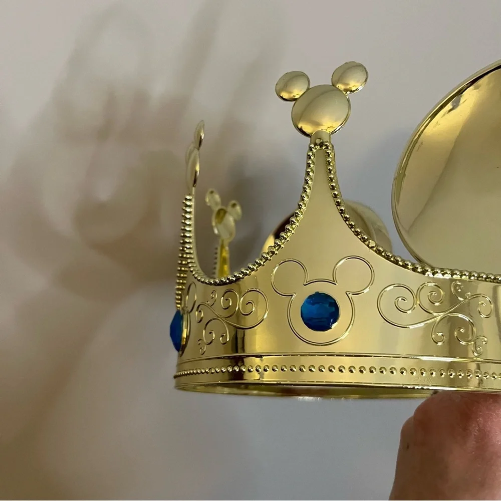 Disney Mickey Mouse Gold Crown with Blue Accents